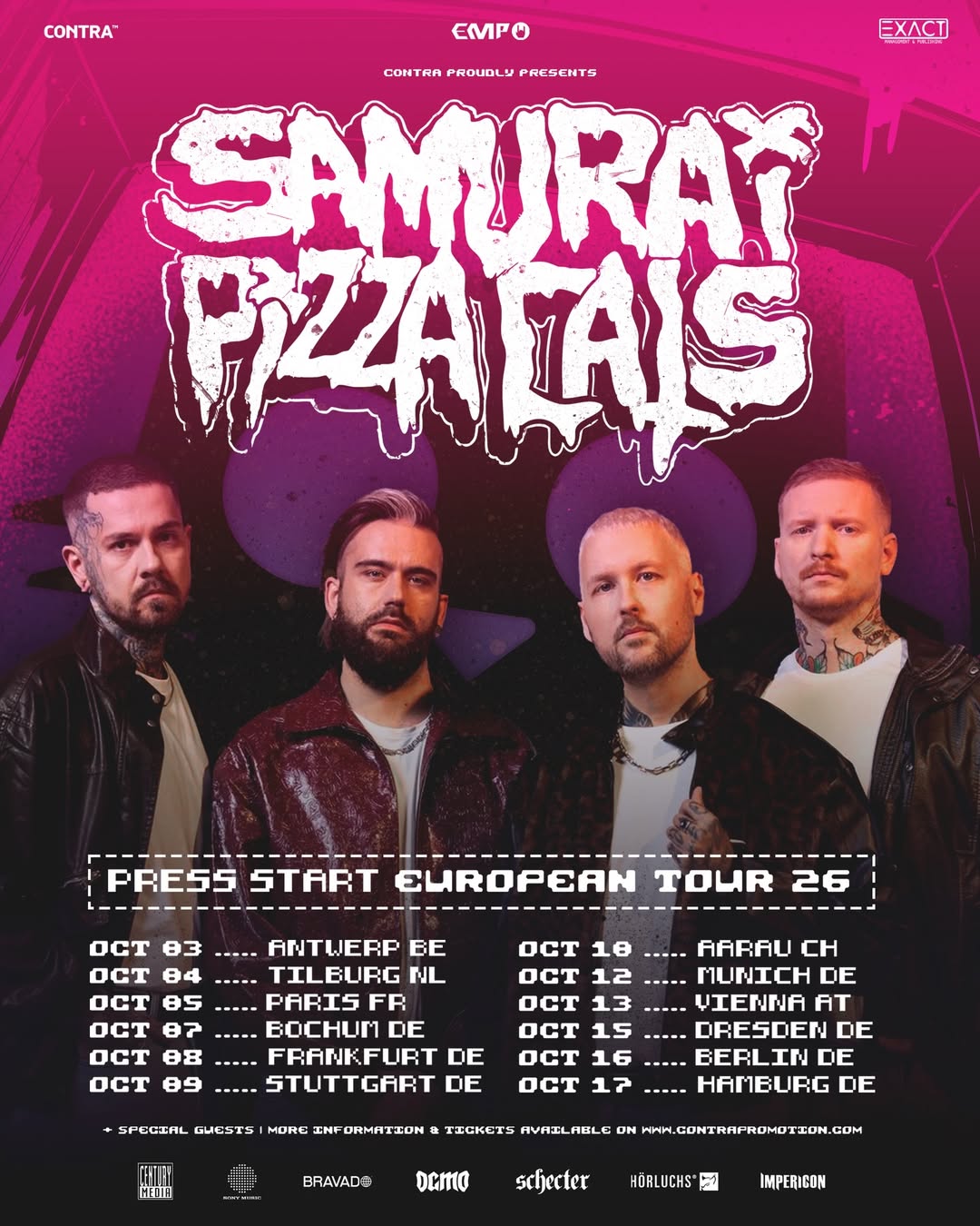 Samurai Pizza Cats Press Start European Tour Poster 2026